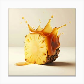 Pineapple Juice Splash Canvas Print