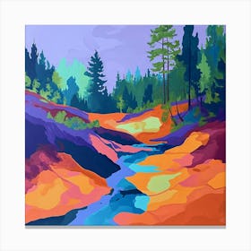 Colourful Abstract Oulanka National Park Finland 3 Canvas Print