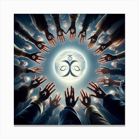 Circle Of Hands 1 Canvas Print