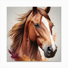 Portrait Of A Horse Canvas Print