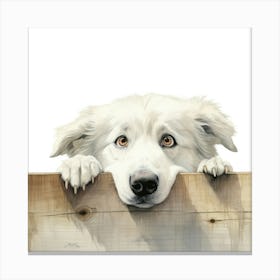 Dog On A Fence 1 Canvas Print