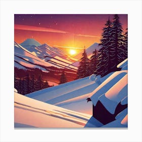 Snowy Landscape 4 Canvas Print