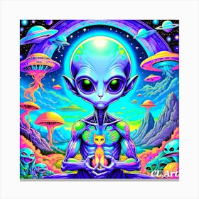 Alien Cat Canvas Print