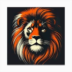 Dramatic Portrait Of A Lion Canvas Print