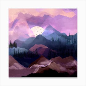 Misty Mountain Morning Canvas Print