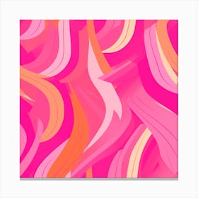 Abstract Pink Wavy Pattern Canvas Print