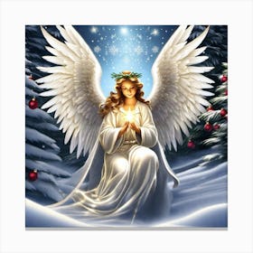 Angel In The Snow 3 Canvas Print