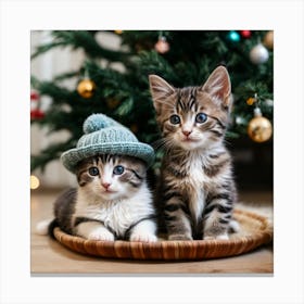 Christmas Kittens Canvas Print