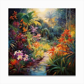 Tropical Garden 1 Canvas Print