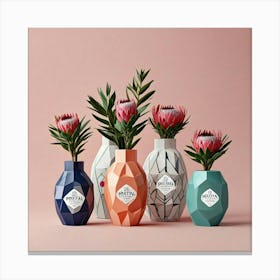 Geometric Vases Canvas Print