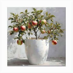 Apple Pot Plant Canvas Print