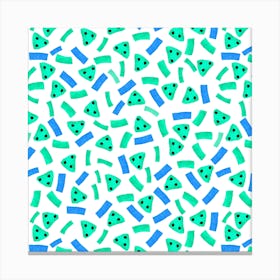 Geometric Marks Pastel Canvas Print