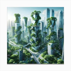 Futuristic Cityscape 12 Canvas Print