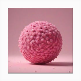 Pink Ball On Pink Background Canvas Print