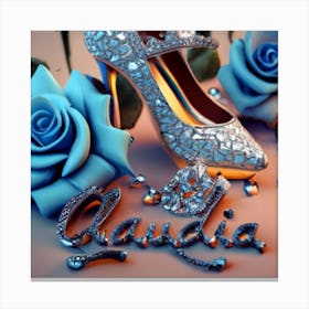 Diamond Heels With Diamond Crown Blue Laurels (3) Canvas Print