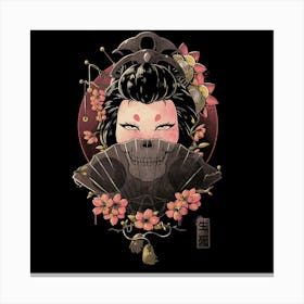 Death and Mystery - Skull Dark Geisha Gift Canvas Print