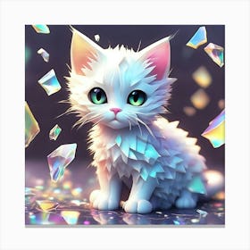 Crystal Kitten Canvas Print