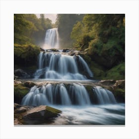 Waterfall - Waterfall Stock Videos & Royalty-Free Footage 7 Canvas Print