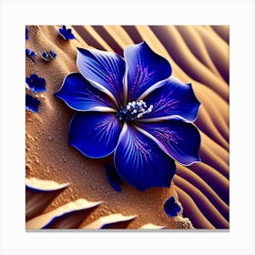 Indigo Flower Canvas Print