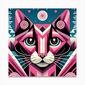 Bella Low Poly Cat Canvas Print