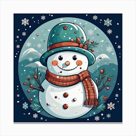 Snowman 1 Canvas Print