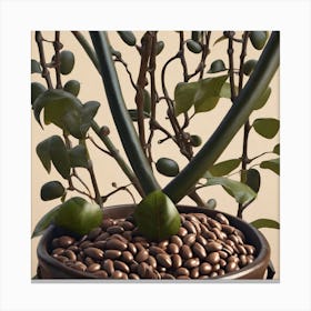 Coffee Beans In A Pot Canvas Print