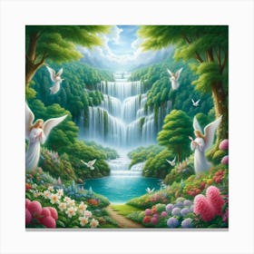 Angels In The Forest 4 Canvas Print