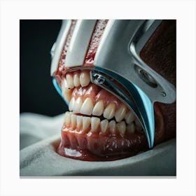 Close Up Of Teeth Canvas Print