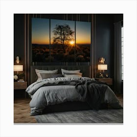 Sunset Tree Canvas Print