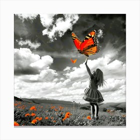 Monarch Mirage - Butterfly Orange Canvas Print