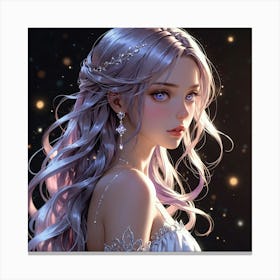 Default A Captivatingly Ethereal Anime Girl Every Detail Emana 1 Canvas Print