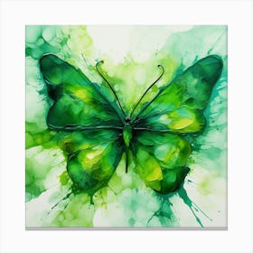 Green Butterfly 1 Canvas Print
