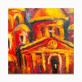 Impressionism Oil Painting, Church, Control, Banks Canvas Print