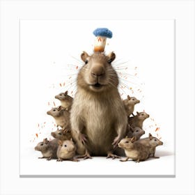 Rat In A Hat Canvas Print