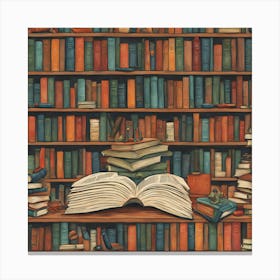 Book Shelf Canvas Print