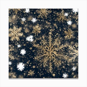 Gold Snowflake 5 vector art Canvas Print