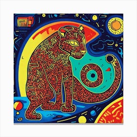 Panther Keith Haring Canvas Print