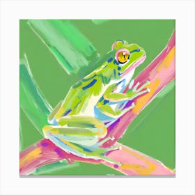 Green Tree Frog 06 Canvas Print