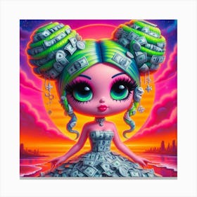 Money Girl 15 Canvas Print