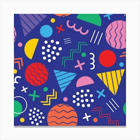 Memphis Style Pattern Canvas Print