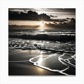 Sunset At The Beach 338 Canvas Print