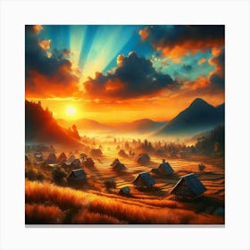 Sunrise on Thailand Canvas Print