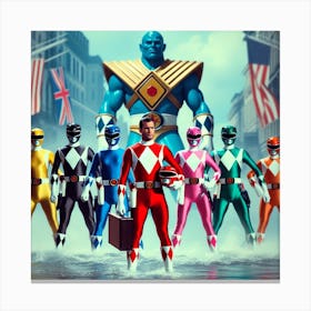 Power Rangers 5 Canvas Print