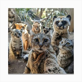 Animal Selfie Canvas Print