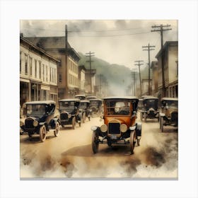 Early America & The Automobile ~Reimagined 10 Canvas Print