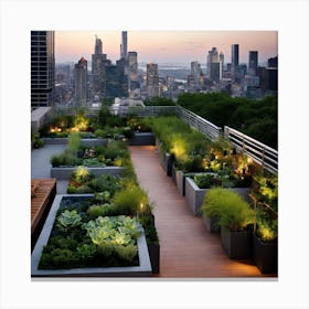 Rooftop Garden 2 Canvas Print