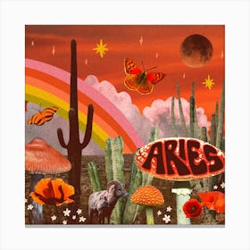 Aries Collage Canvas Print
