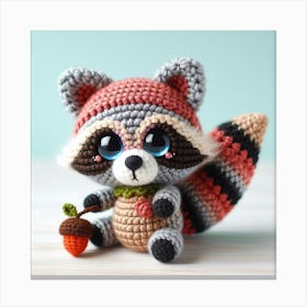 Amigurumi, raccoon 2 Canvas Print