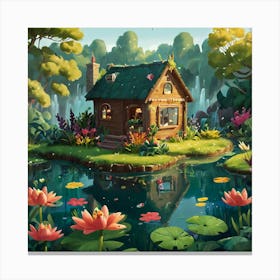 House In The Forest 3 Canvas Print