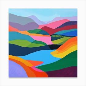Colourful Abstract Lake District National Park England 2 Canvas Print